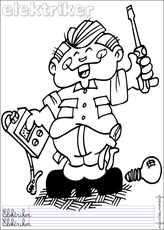 coloriage electricien 1